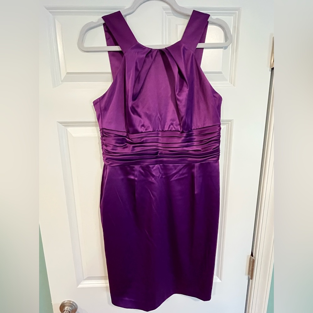 Julian Taylor Rich Purple Mini Dress